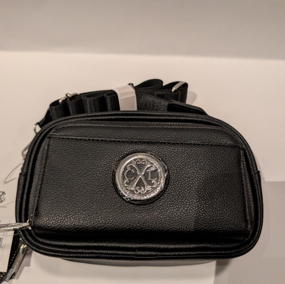 CXL by Christian Lacroix Eve Pebble Camera Bag with Mini Zip Crossbody Black NWT - Picture 3 of 11